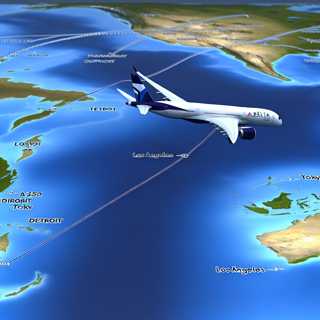 Delta Detroit to Tokyo Flight with A350 Diverted to Los Angeles