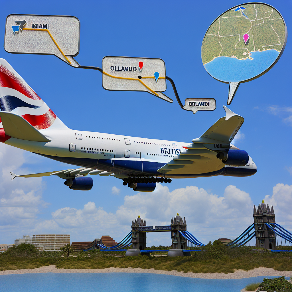 British Airways London to Miami Flight with A380 Diverted to Orlando