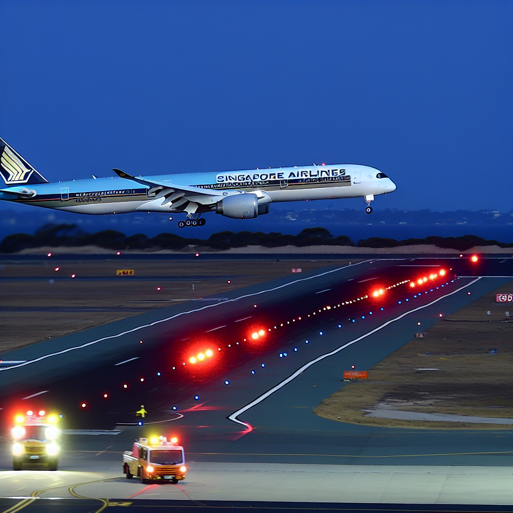 Singapore Airlines A350 Makes An Emergency Landing at Perth Airport